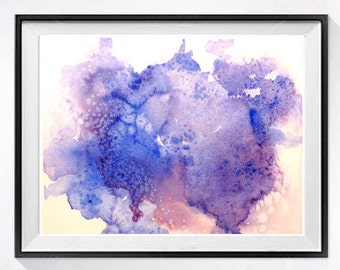 Abstract Wall Art Abstract picture Print Abstract paintings Modern abstract Watercolor painting Abstract nebula WatercolorByMuren N