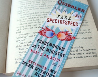 Harry Potter Bookmark Hogwarts - The Quibbler Muggles Weasley U no poo Dumbledore quote it does not do to dwell on dreams and forget to live