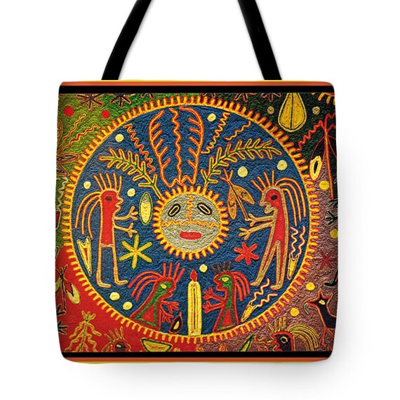 Southwest Shaman Peyote Dream Del Sol Printed PolyPoplin Tote