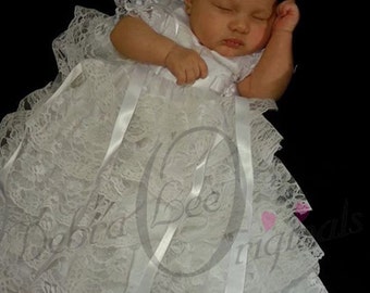 Lace White Christening Gown / Chistening Dress / Blessing Gown / Blessing Dress / Naming Dress / Formal Ware