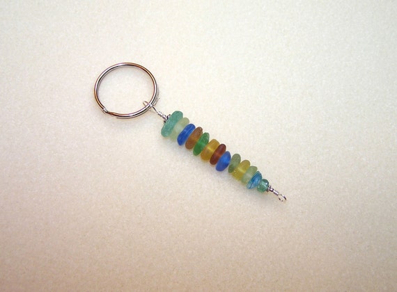 Sea Glass Keychain Beach Key Chain Unique Keychains for Women