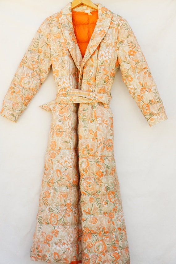 Vintage 70s80s Eddie Bauer Goose Down Puffer Coat Robe Retro