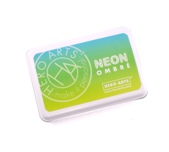 NEON OMBRE blue to yellowgreen Ink Pad neon ombre ink for