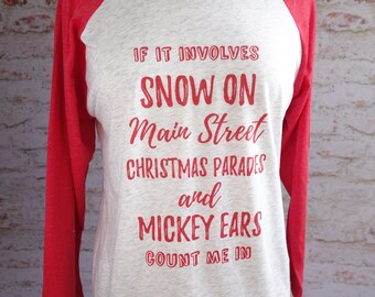 Disney Christmas shirt, mickey ears, main street USA, christmas shirt, disney shirt, disney parade, mickey and minnie shirt