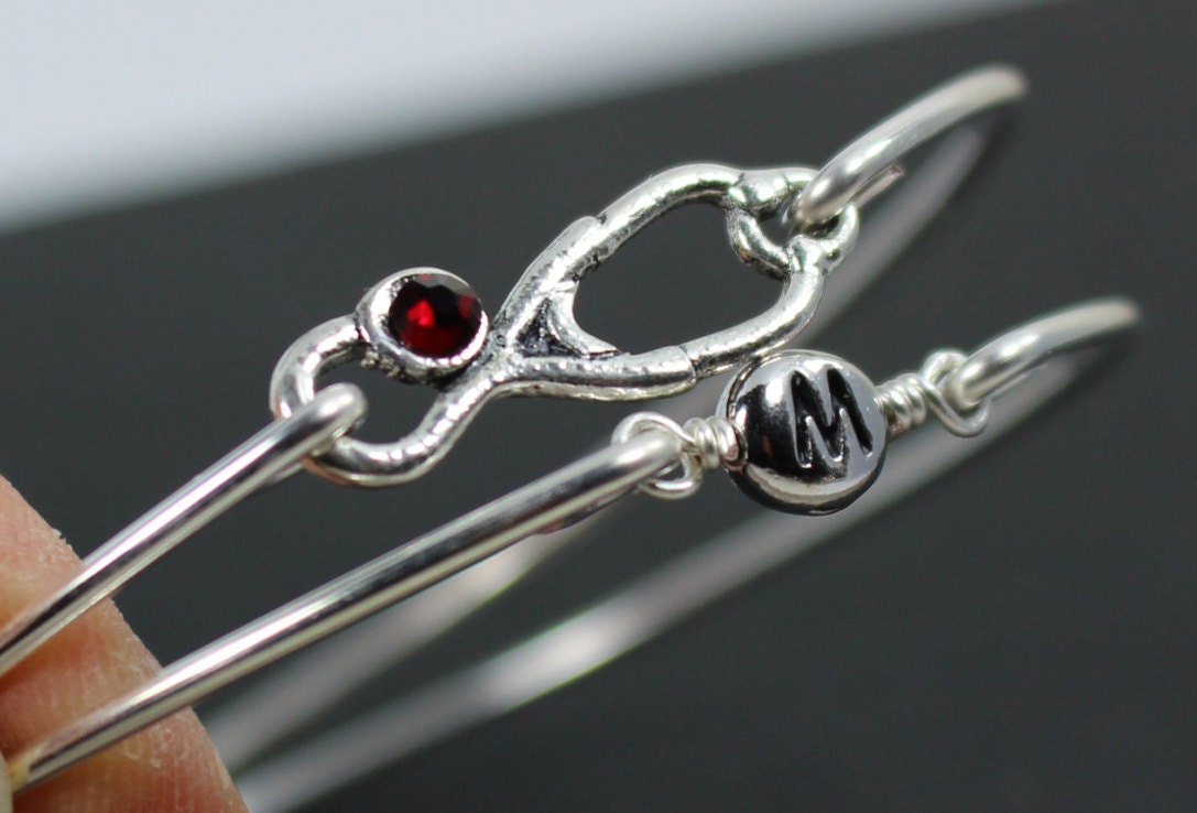 Stethoscope Bracelet Set Of Two Medical Gift Doctor Nurse