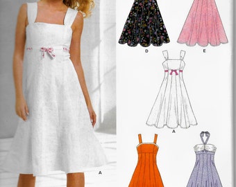 Simplicity 6589 New Look Misses Sundress, Party dress Size 8 to 18 UNCUT New
