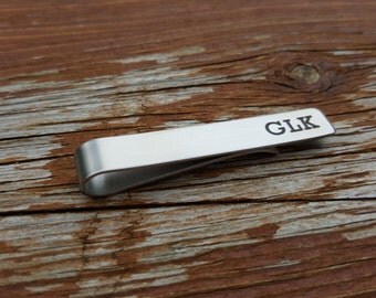 Monogram Tie Clip Personalized Tie Clip Monogram Tie Bar Personalized Monogram Mens Gift Groomsmen Tie Clip For Him Personalized Tie Clip
