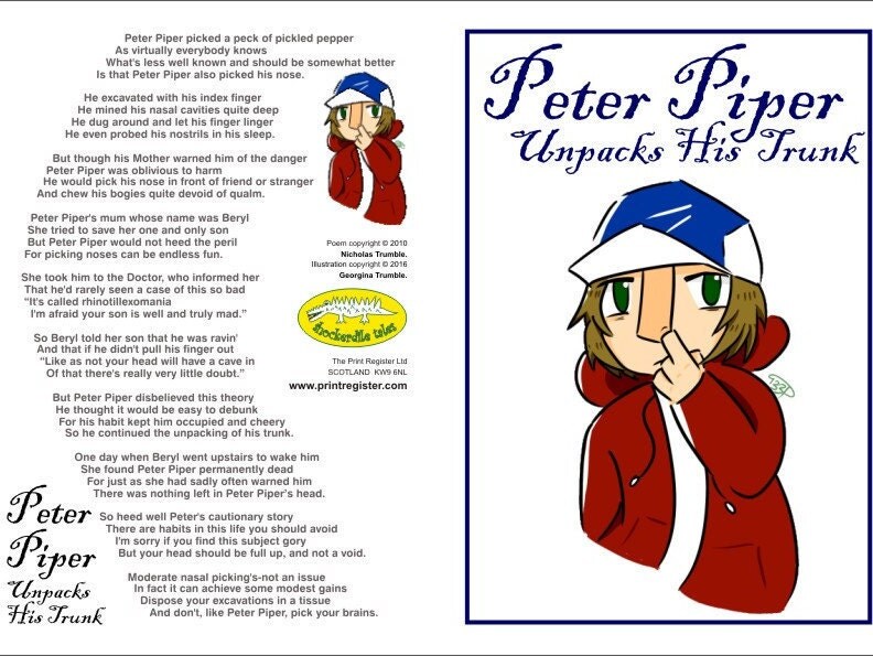 Peter Piper Unpacks His Trunk greetings card by Mulbert on Etsy