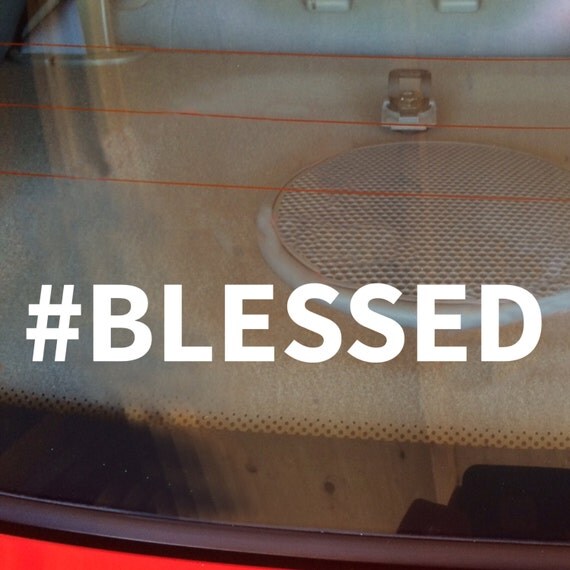 Items similar to Blessed Decal, Blessed Car Decal, Blessed Wall Decal