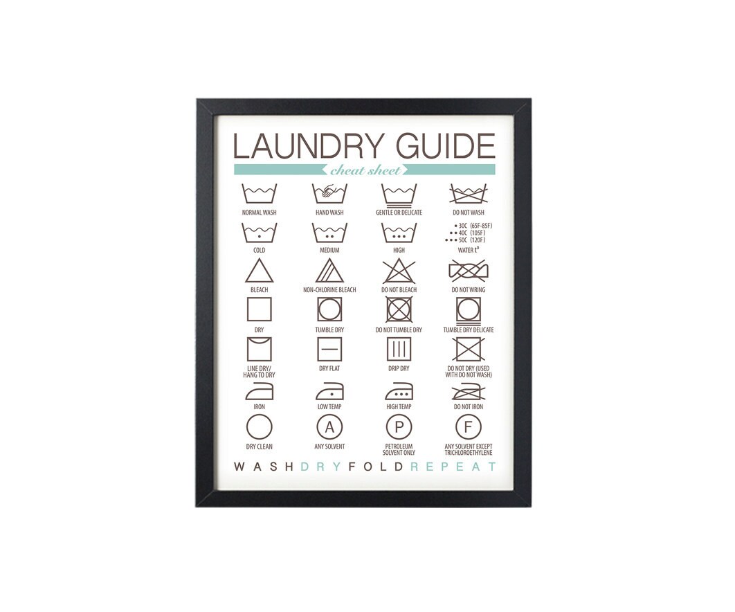 Printable Laundry Guide : How to Read Laundry Symbols – JYWIO
