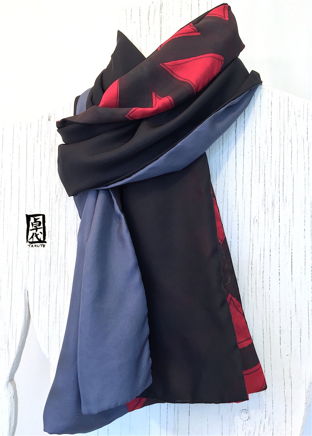 Mens Gift Silk Scarf Men Mens Silk Scarf Handpainted