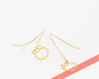 Gold Earrings, Peach Earrings, Dangle Earrings, Leaf Earrings, Fruit Earrings, Peach jewelry, Fruit Jewelry, Gifts for Girls, Holiday Gift