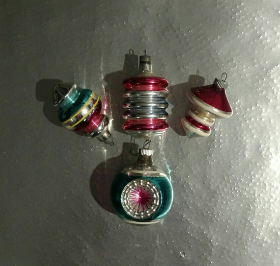 vintage christmas ornaments retro atomic shiny brites set of 4 vintage christmas ornaments retro atomic shiny brites set of 4