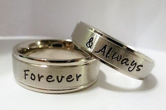 Personalized Name Ring Personalized Couple's Rings