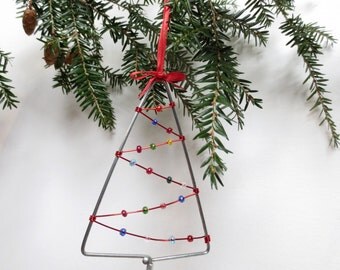 Christmas Tree Ornament, Bicycle Spoke, Bicycle Accessories, Bicycle Jewelry, Bicycle Christmas