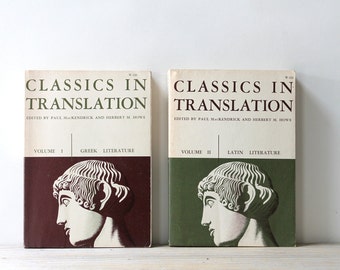 Greek Latin vintage book set / Classics in Translation philosophy / Greek Latin Roman literature / classics liberal arts coffee table decor