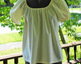Peasant Blouse Short Sleeve / Renaissance Chemise / Pirate Shirt / Wench / St Pauli Girl Shirt / Renaissance costume / SCA - Civil War