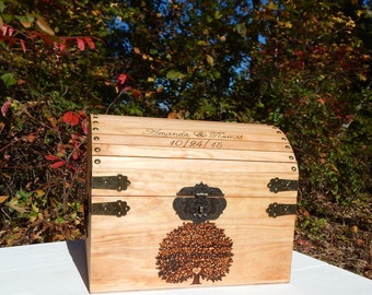 Wedding Card Box, Memory Box, Keepsake Box, Advice Box, Rustic Wedding, Card Boxes, Wedding Shower Gift, Gifts For the Couple, Chic