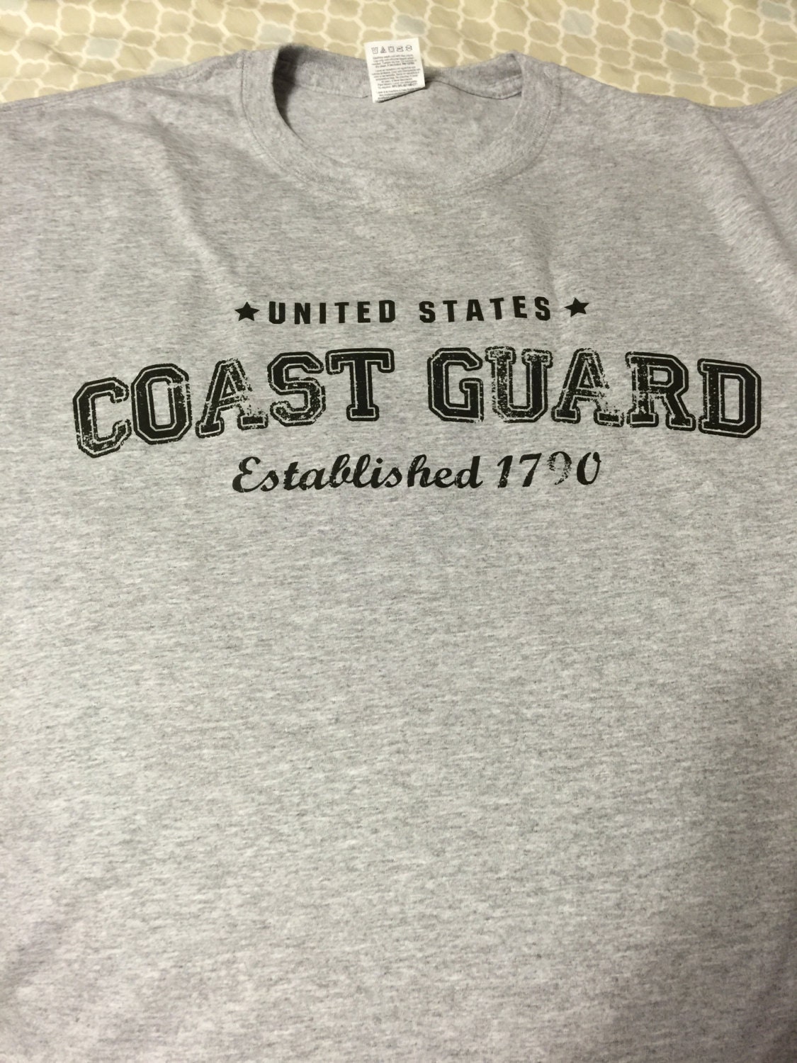 Gray unisex United States Coast Guard shirt by cajunkreations