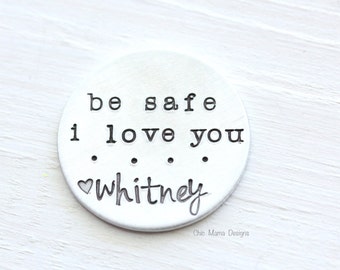 Pocket Token, Going Away Gift, Be Safe I Love You Gift For Him, Safe Travels, Gift For Graduate, Gift For Him, Lucky Pocket Token