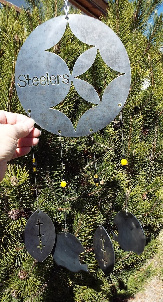 Pittsburgh Steelers Wind Chime Handmade NFL Outdoor