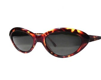 Vintage Cat Eye Sunglasses, 1980s Deadstock, Black Cateyes, Tortoise Shell Cateye Sunglasses,