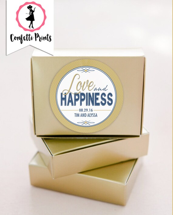 Wedding Favor Tags | Wedding Favor Stickers | Wedding Favor Tag | Personalized Wedding Favor Tag - LOVE AND HAPPINESS Printable Il_570xn