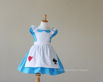 Alice in Wonderland Dress - Alice Dress - Alice in Wonderland - Queen of Hearts - White Rabbit - Alice in Wonderland Costume