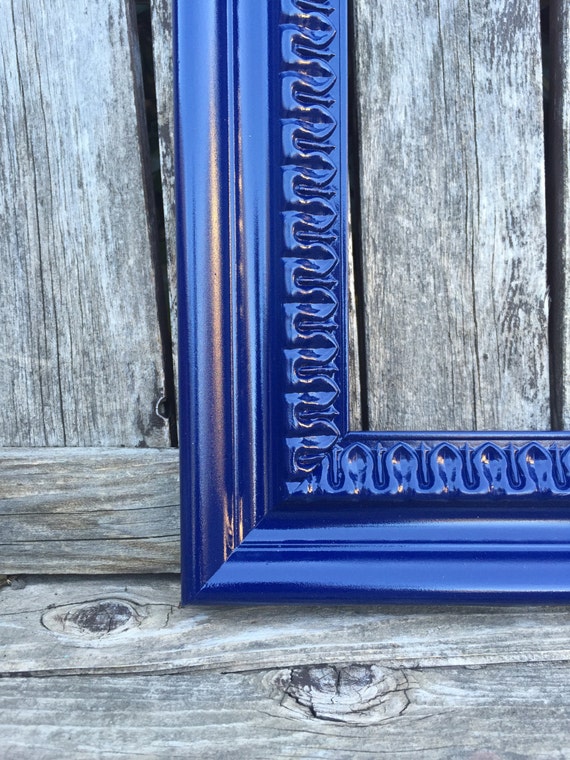 Navy Blue Ornate Picture Frame 8x1011x1416x20 by ThePaintedLdy