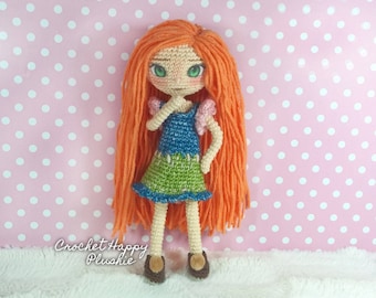 Amigurumi Doll Pattern Eliza the Scottish Teen / art doll crochet ebook / rag doll / scottish plushie / amigurumi holiday teen dress up