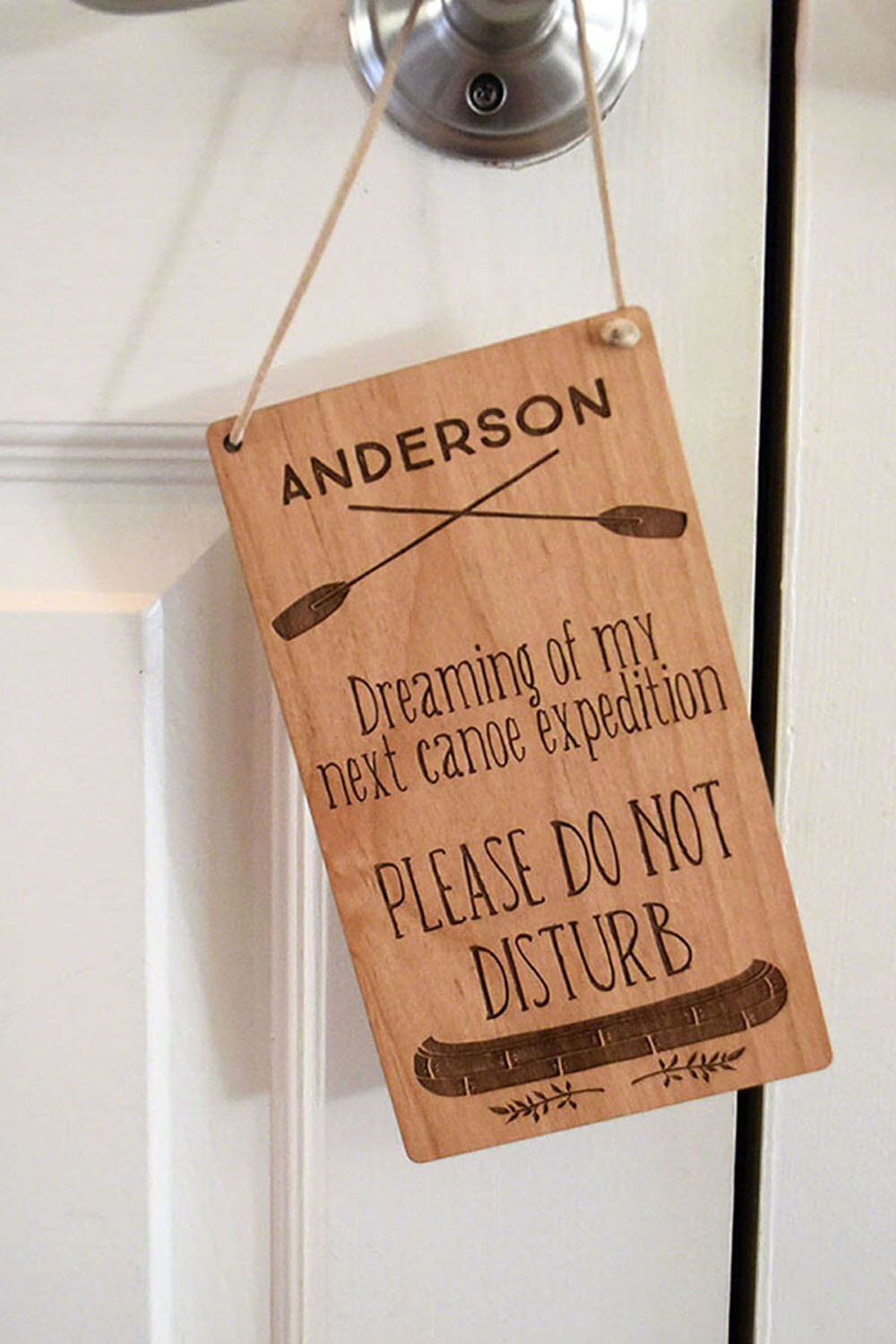 Personalized Do Not Disturb Sign Wood Door Sign by TriElegance