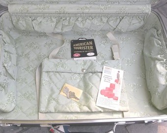 American Tourister Tiara Hardside Suitcase Green 24" Vintage Retro Luggage