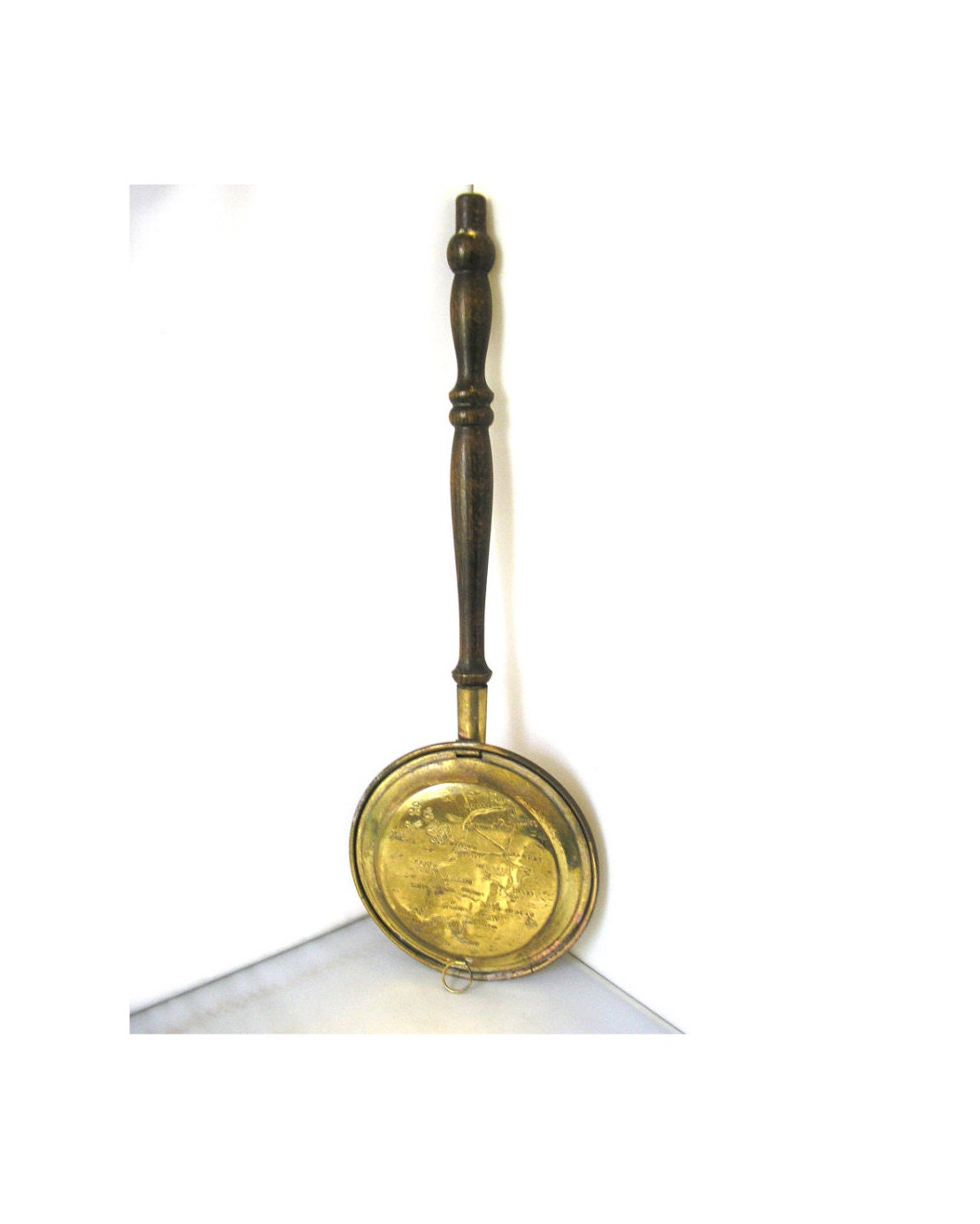 Vintage Brass Bed warmer with Isle of Man by IrishBarnVintage