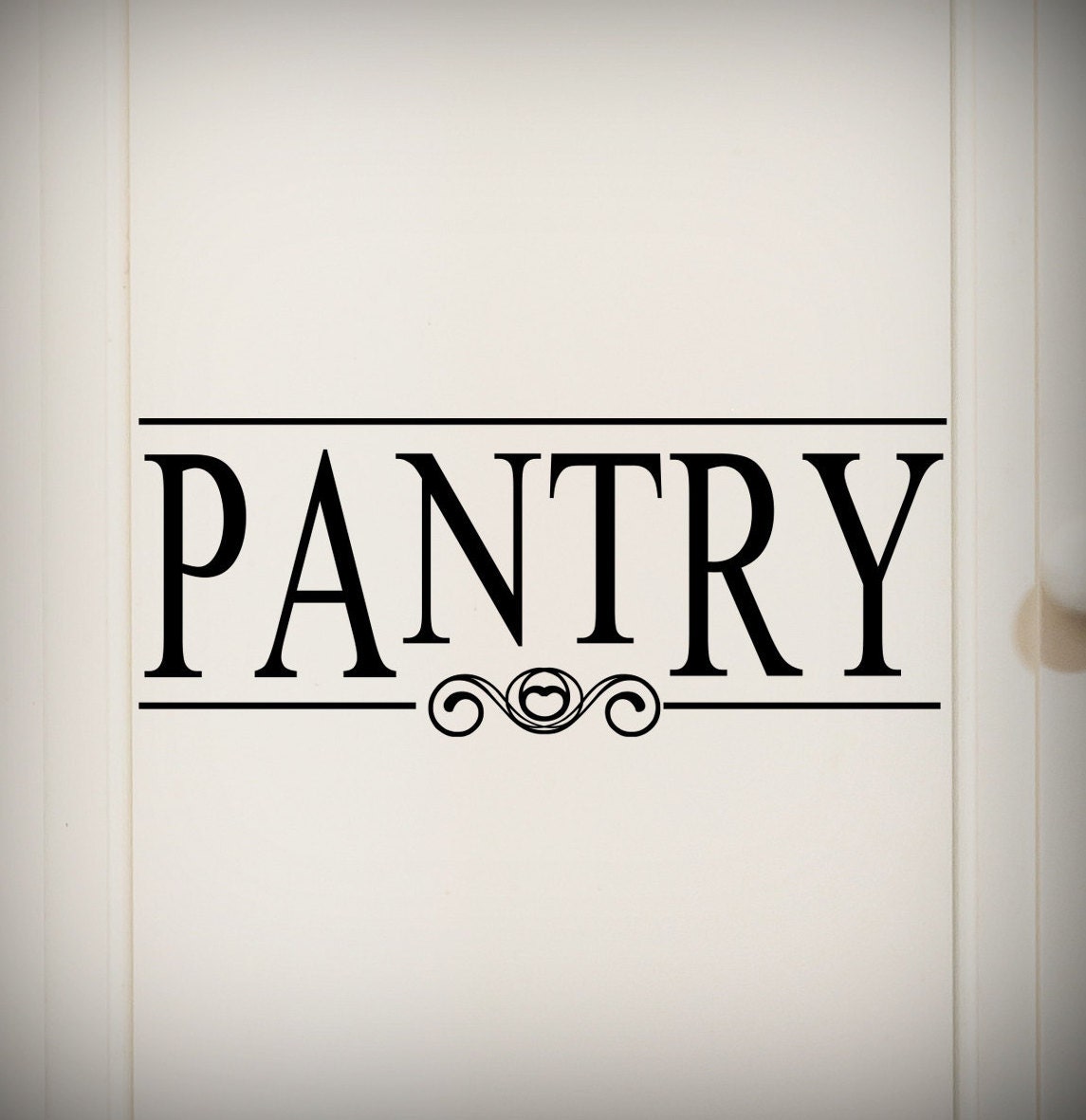 Pantry door vinyl sticker decal trendy shabby chic pantry food