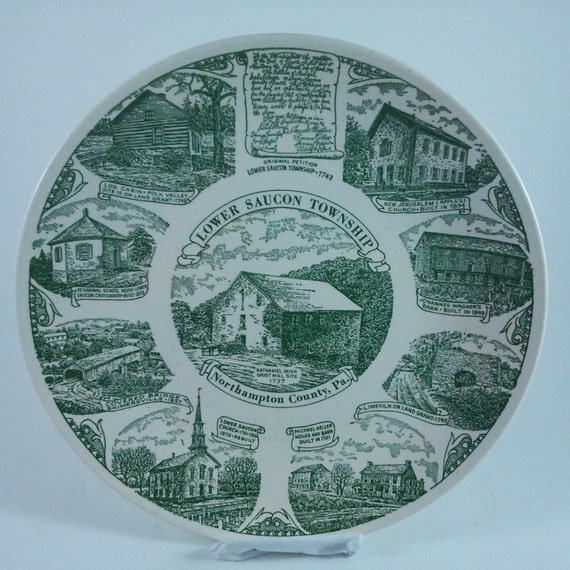 Pennsylvania Souvenir Plate Vintage Kettlesprings by acornabbey