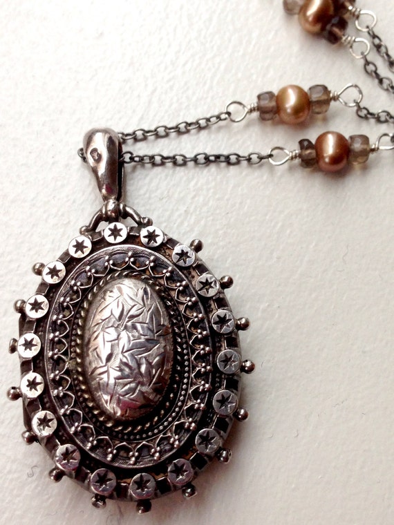 Victorian Sterling Silver Mourning Locket