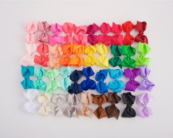 Girls bows, 3 inch bow clips, PICK 15, little girl bows, girl bows, hair bows, bow clips for girls, set of 15 dollar bows, cheap bows