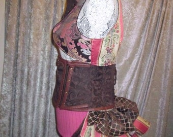 25% OFF - Steampunk Faerie 12" Patchwork Bustle Ruffle - One Size