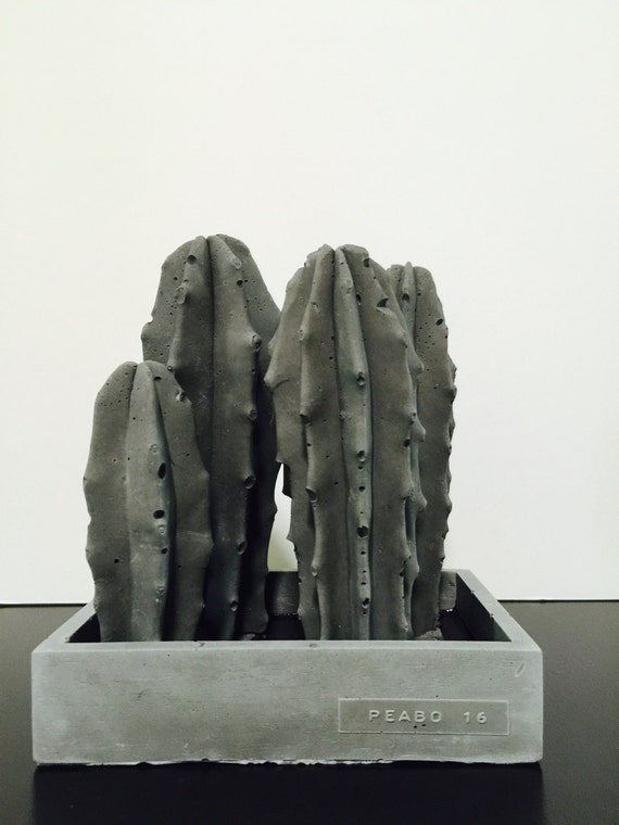 Peabo Garden Sculpture - Blue Candle Sticks/ Cement