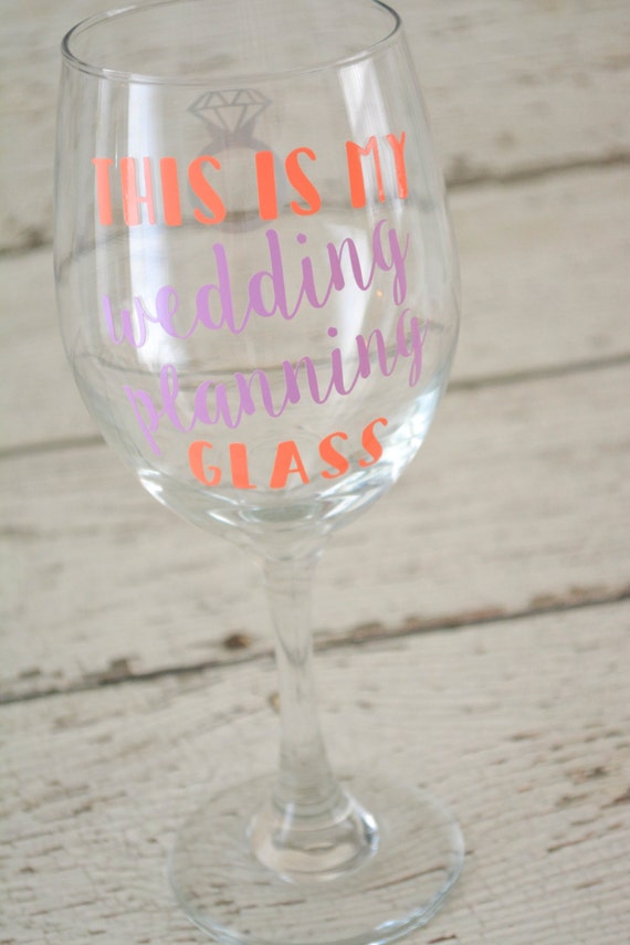 Download Wedding Planning Wine Glass engagement bride to be gift