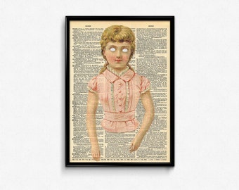 Creepy Wall Art American Horror Story Dictionary Art Print Creepy Cute Vintage Decor