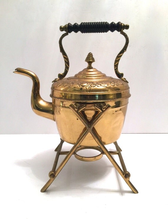 Vintage Brass Teapot with Tilt Stand 8 by PepperMintRhino