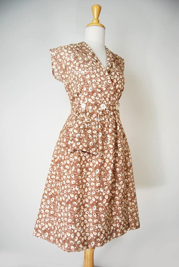 Vintage Reproduction 1930's Cotton Day/House Dress Retro