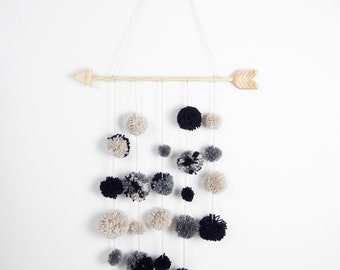 Pom Pom Wall Hanging pom pom wall hanging | etsy Pom Pom Wall Hanging pom pom wall hanging | etsy