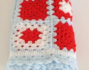 baby blanket, Crochet blanket, crochet baby blanket, crochet kids blanket, crochet throw, granny square blanket, handmade afghan blanket,