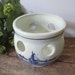 Vintage Delft Bulb Flower Pot Blue White Handpainted Delft