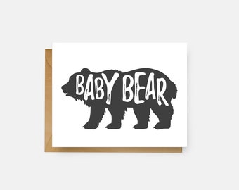 Baby Bear Card // Baby Shower Gift // Expecting Mother // The Busy Bee