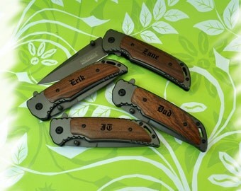 11-20 KNIVES , Engraved Pocket Knife , Boy scout Knife , Monogram Engraving ,Groomsman Gift ,Camping Knife - Hunting Knife