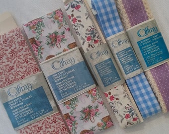 Offray Craft & Floral Ribbon, Vintage Craft Ribbon, Floral Ribbon, Fabric Ribbon, Craft Ribbon, 5 packs vintage ribbon, Offray Ribon, Offray