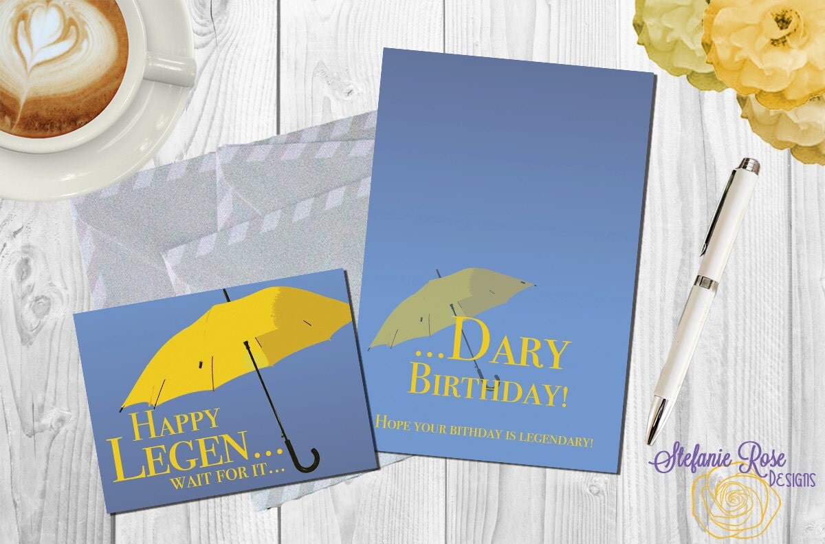 How I Met Your Mother printed Birthday Card Happy Legen&mldr;